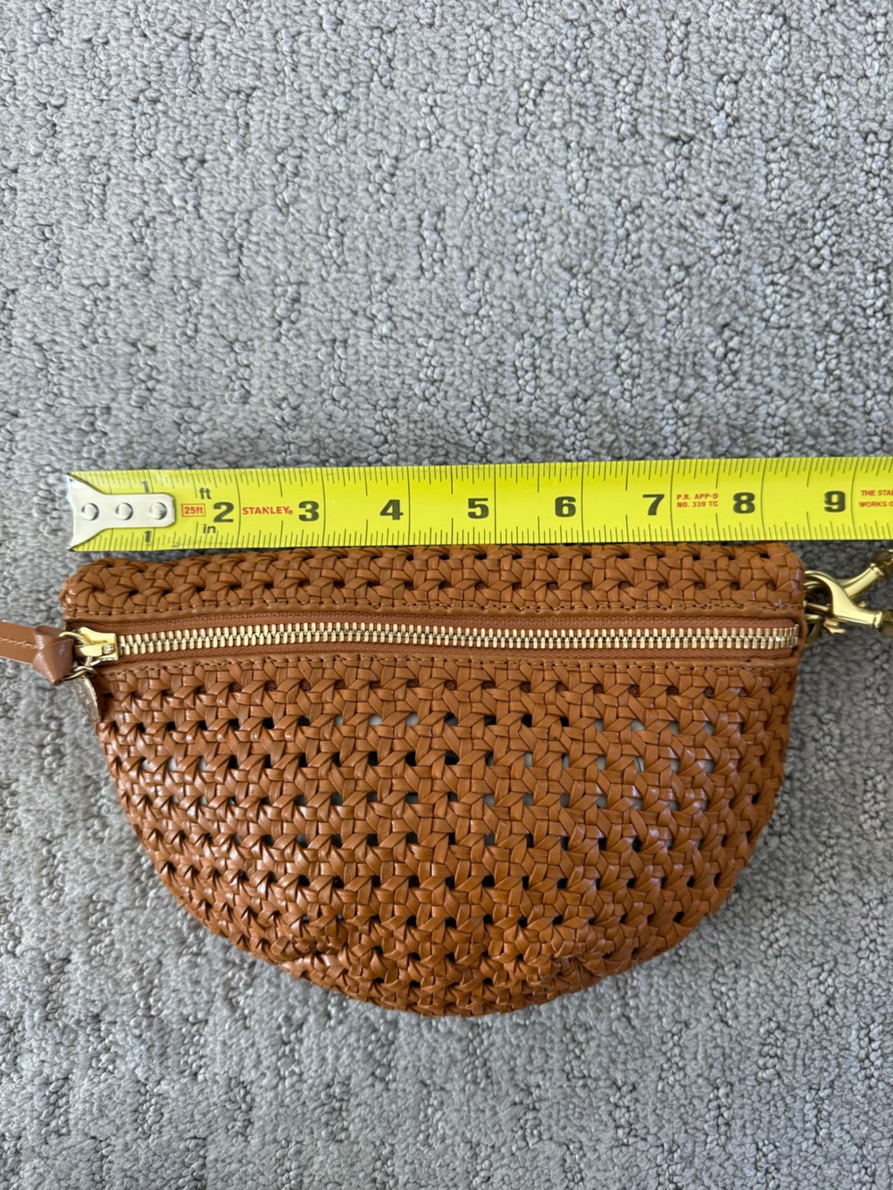 Clare V. Petite Fanny Rattan Woven Leather Belt Bag - Picture 13 of 14